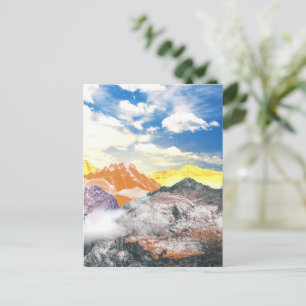 Cartão Postal De Festividades Montanhas (montagem fotográfica) 1