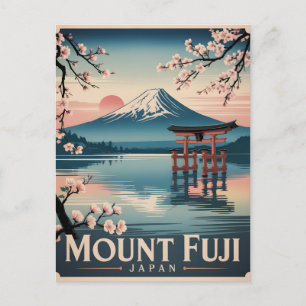 Cartão Postal De Festividades Monte Fuji Japão