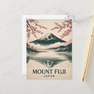 Cartão Postal De Festividades Monte Fuji Japão