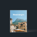 Cartão Postal De Festividades Montenegro Cityscape<br><div class="desc">Montenegro retro european cityscape</div>