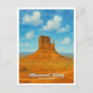 Cartão Postal De Festividades Monument Valley AZ Desert View Aquarela