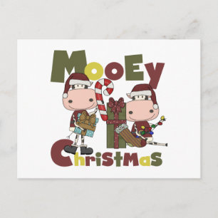Cartão Postal De Festividades Mooey Christmas