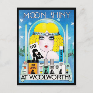 Cartão Postal De Festividades Moon Shiny Vintage Woolworth Baby Doll