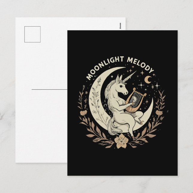 Cartão Postal De Festividades Moonlit Melody (Frente/Verso)