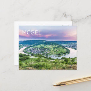 Cartão Postal De Festividades Moselle Loop Sunset Kroev Panorama Alemanha