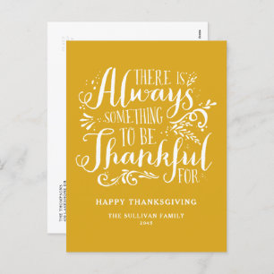 Cartão Postal De Festividades Mostarda Amarelo Sempre - Ação de Graças