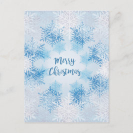 Cartão Postal De Festividades MOSTRAR PADRÃO DE FLocos Natal Feliz