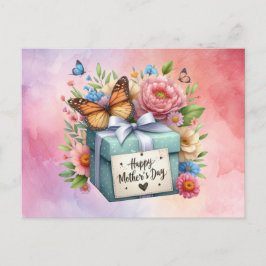 Cartão Postal De Festividades Mother's Day with flowers