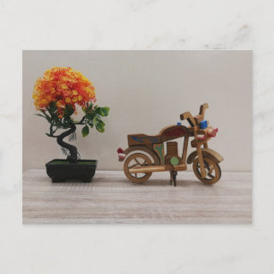 Cartão Postal De Festividades motocicleta antiga 🏍️