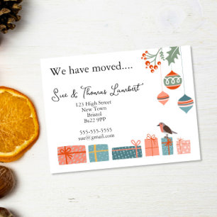 Cartão Postal De Festividades Mudámos Balas de Natal Nórdicas e Holly