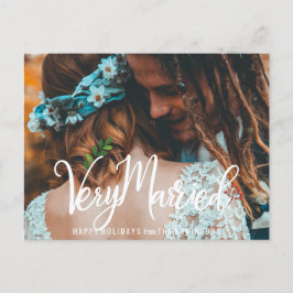 Cartão Postal De Festividades Muito elegante Feriado Casado