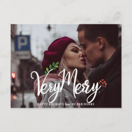 Cartão Postal De Festividades Muito Feliz Feriado elegante