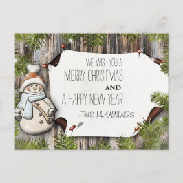 Cartão Postal De Festividades Muito Feliz Natal e Feliz ano novo