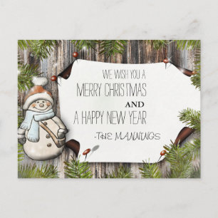 Cartão Postal De Festividades Muito Feliz Natal e Feliz ano novo