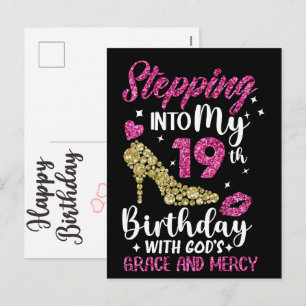 Cartão Postal De Festividades Mulher aniversariante menina crianças celebração e