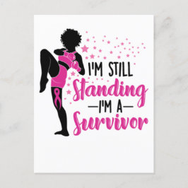 Cartão Postal De Festividades Mulher negra cancer da mama sobrevivente da guerre