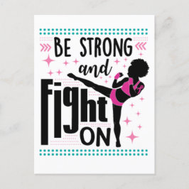 Cartão Postal De Festividades Mulher negra cancer da mama sobrevivente da guerre