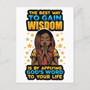 Cartão Postal De Festividades Mulher negra rezando guerreira a Deus