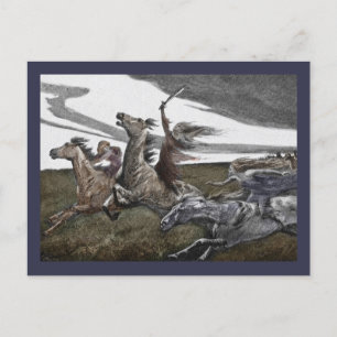 Cartão Postal De Festividades Mulheres guerreiam os discos