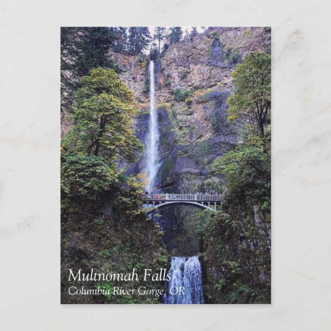 Cartão Postal De Festividades Multnomah Falls, OU (Frente)