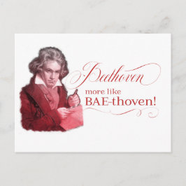 Cartão Postal De Festividades Música clássica EDITABLE com Namorados Beethoven