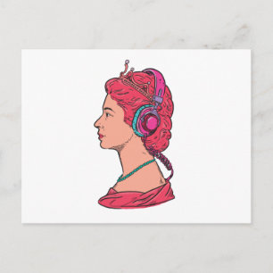 Cartão Postal De Festividades Música da Rainha