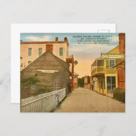 Cartão Postal De Festividades Na estrada com uma casa antiga