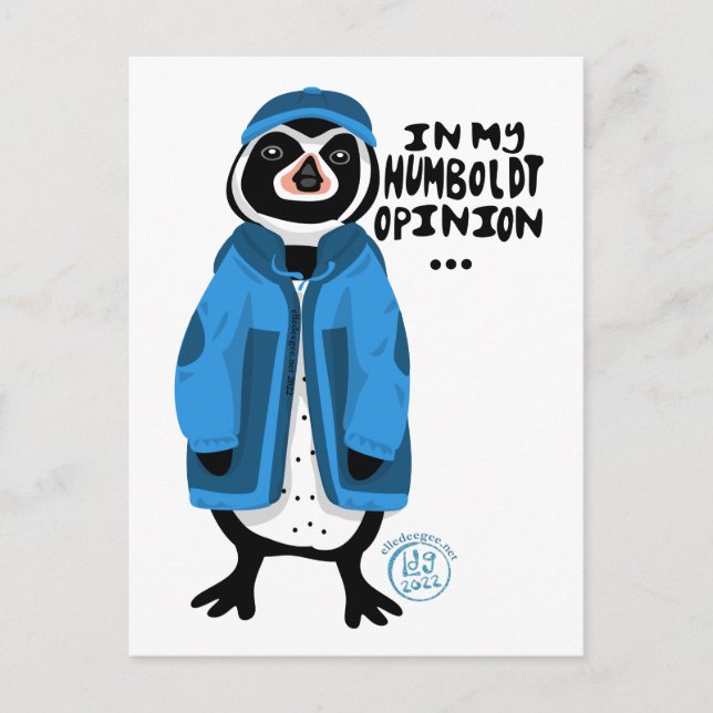Cartão Postal De Festividades Na minha opinião Humboldt... Pinguim (Frente)