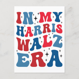 Cartão Postal De Festividades Na minha votação eleitoral de Harris Walz Era Kama