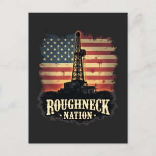Cartão Postal De Festividades Nação Roughneck Oilfield American Worker