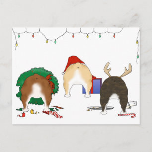 Cartão Postal De Festividades Nada de Bumbum de Natal para Bulldog