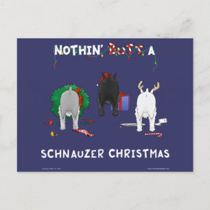 Cartão Postal De Festividades Nada termina um Natal do Schnauzer