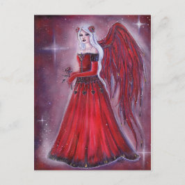 Cartão Postal De Festividades Namorados Angel art por Renee Lavoie Holiday Card