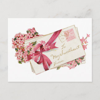 Cartão Postal De Festividades Namorados antigo