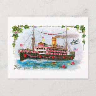 Cartão Postal De Festividades Namorados antigo