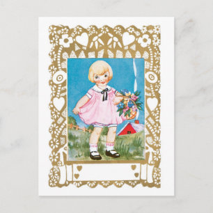 Cartão Postal De Festividades Namorados antigo