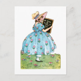 Cartão Postal De Festividades Namorados antigo