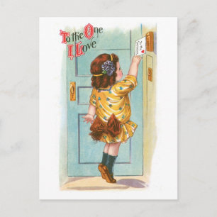 Cartão Postal De Festividades Namorados antigo