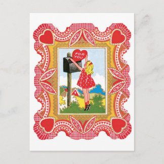 Cartão Postal De Festividades Namorados antigo