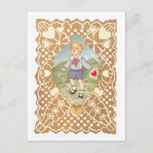 Cartão Postal De Festividades Namorados antigo