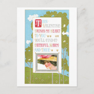 Cartão Postal De Festividades Namorados antigo