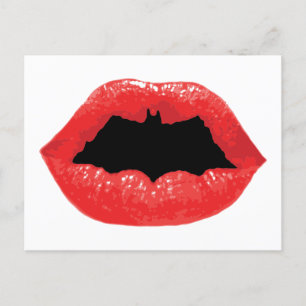 Cartão Postal De Festividades Namorados Batman  Lábios