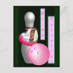 Cartão Postal De Festividades Namorados boliche