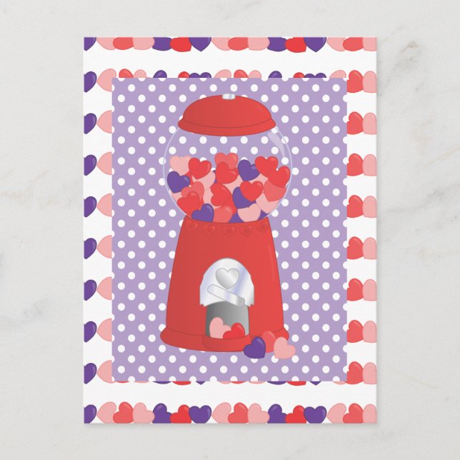 Cartão Postal De Festividades Namorados Bubblegum (Frente)