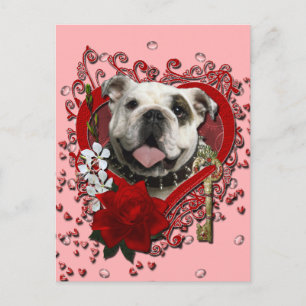 Cartão Postal De Festividades Namorados - Chave do Meu Coração - Bulldog