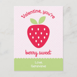 Cartão Postal De Festividades Namorados da categoria de morango doce