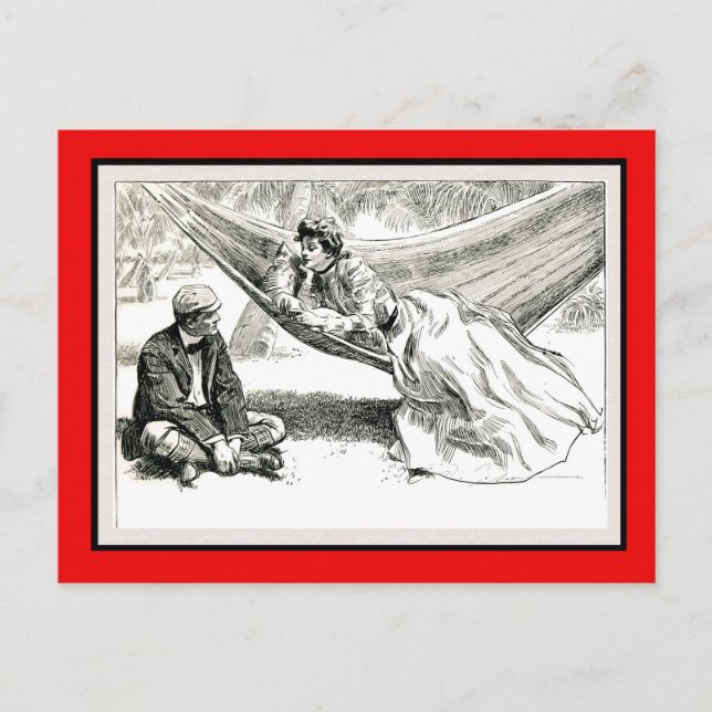 Cartão Postal De Festividades Namorados de Charles Dana Gibson da "disposição" (Frente)