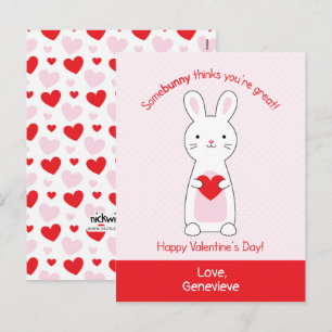 Cartão Postal De Festividades Namorados de classe "coelhinhos"