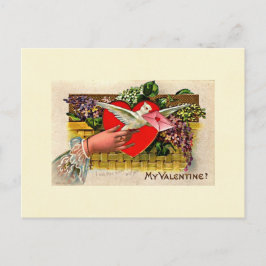 Cartão Postal De Festividades Namorados do mensageiro da pomba