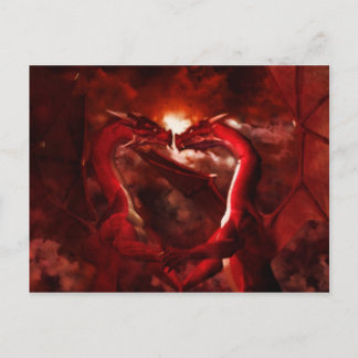 Cartão Postal De Festividades Namorados dos dragões
